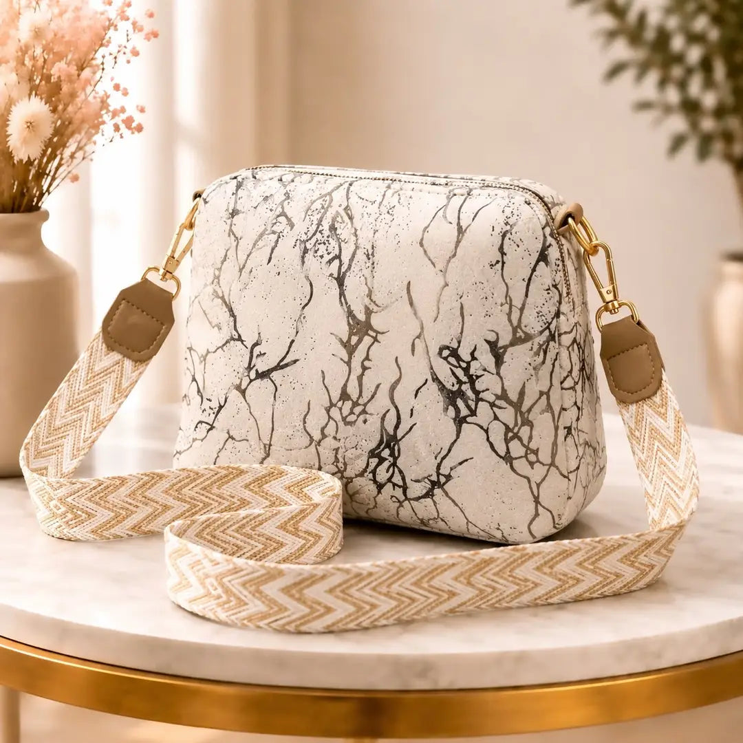 High Quality Cross Body Bag With Digital Strap - Mustard